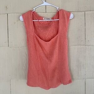 We The Free - Boss Babe Ribbed-Knit Corset Tank Top - Strawberry Colada